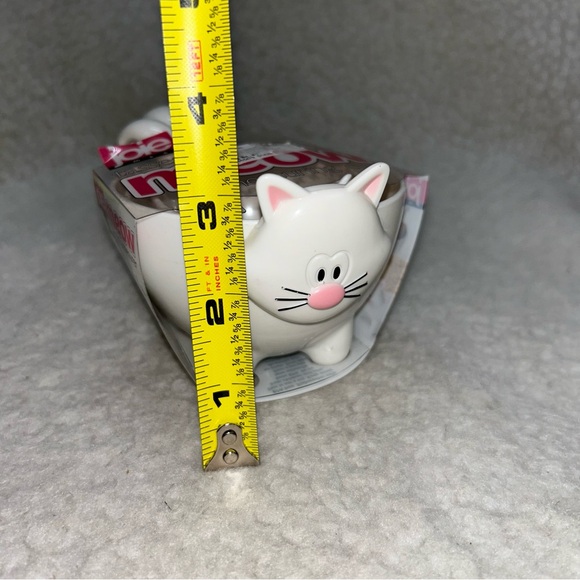 Meow kitty plastic measureing cups 2015 MSC 3 pc stackable white pink - Picture 7 of 8